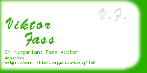 viktor fass business card